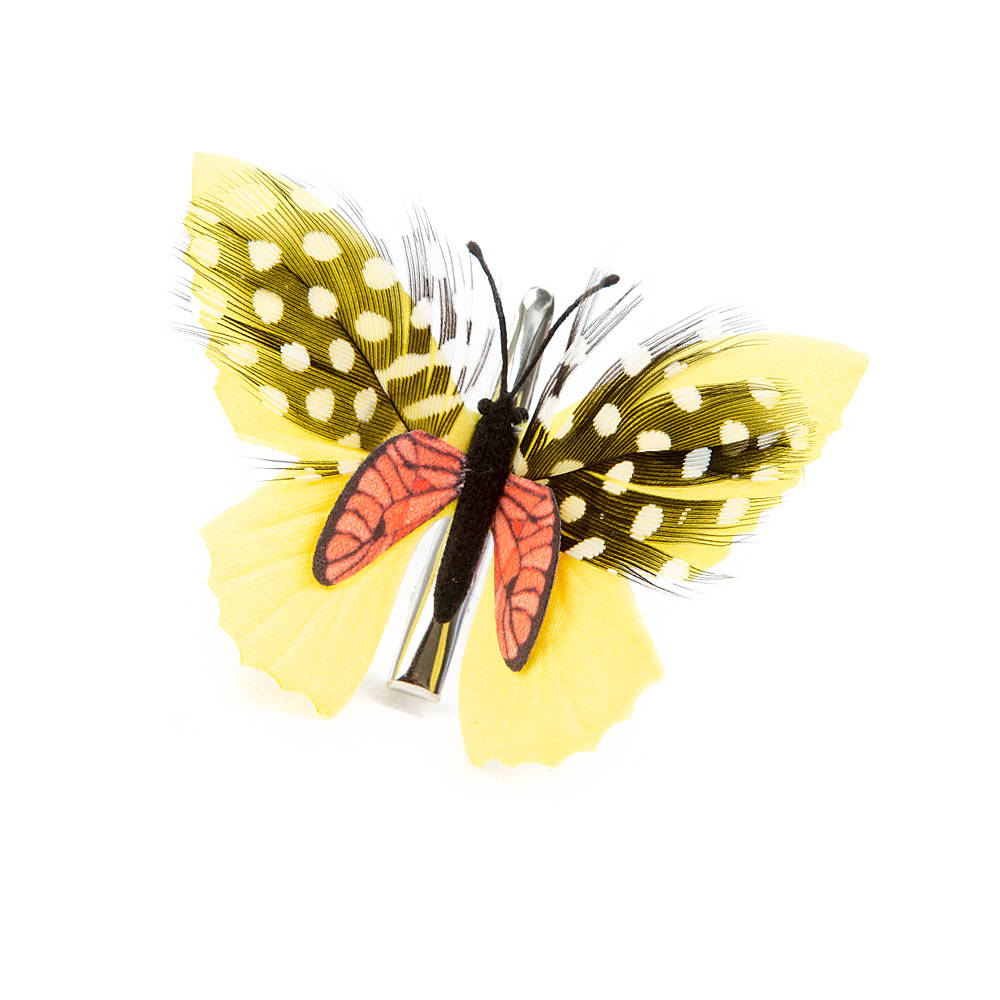 Yellow Butterfly Hair Clip